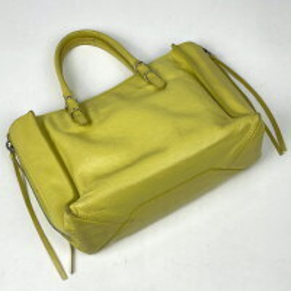 Balenciaga Paper Bag Shoulder Bag 2way Yellow Leather View 2